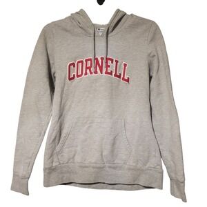 Cornell University Champion Hoodie Sweatshirt Mens Medium NCAA Gray Red Spellout